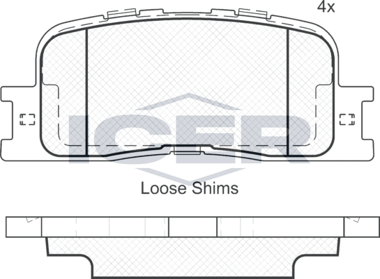 Тормозные колодки Icer. Артикул 181706
