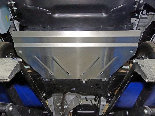 Защита алюминиевая ТСС (4 мм) для картера и КПП Ford Transit 2013-2026. Артикул ZKTCC00209