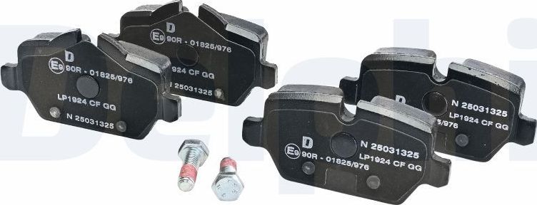 Тормозные колодки Delphi (Low-Metallic). Артикул LP1924