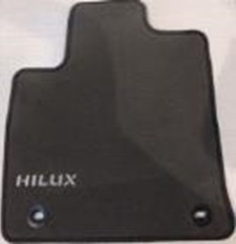 Коврики ворсовые Toyota (оригинал) для салона Toyota Hilux VIII 2015-2026 Черные. Артикул PW210-0K006