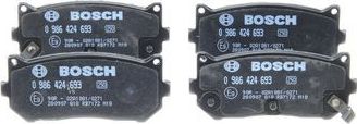 Тормозные колодки Bosch (Low-Metallic) задние для Kia Clarus II 1998-2001. Артикул 0 986 424 693