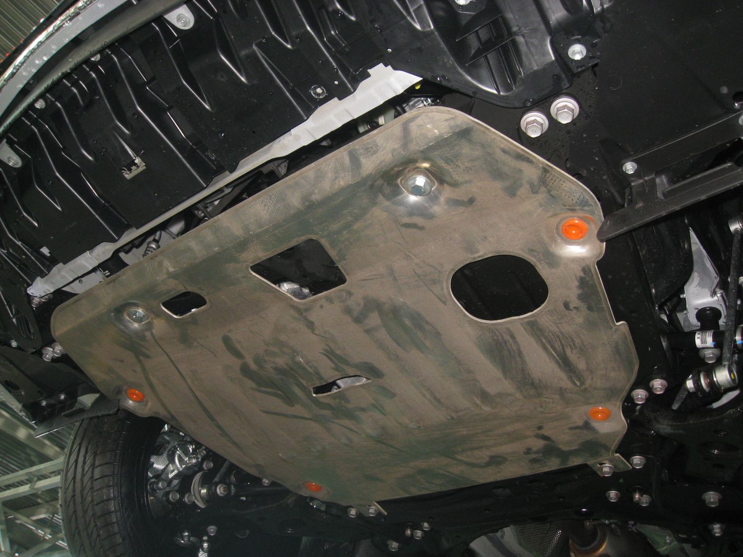 Защита алюминиевая Alfeco для картера и КПП Toyota Corolla E140, E150 2007-2013. Артикул ALF.24.75 AL4