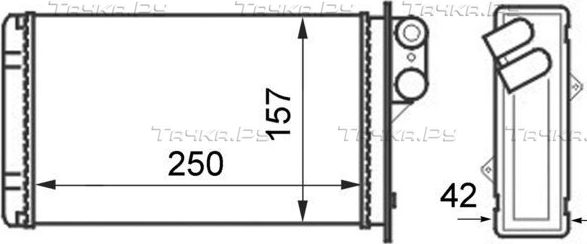 Радиатор отопителя (печки) Mahle Behr. Артикул AH 42 000S