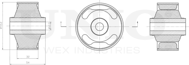 Сайлентблок рычага подвески (Unio). Артикул RMP-20247