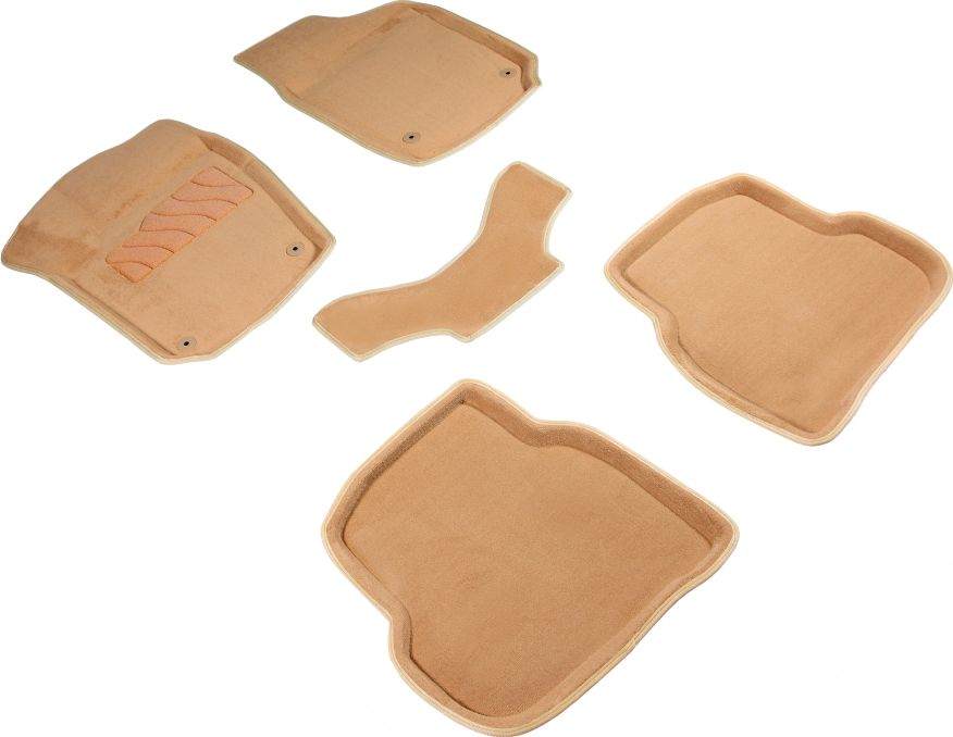 Коврики Seintex 3D ворсовые для салона Volkswagen Polo V седан 2009-2026. Бежевый. Артикул 84772