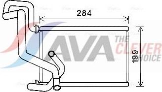 Радиатор отопителя (печки) AVA передний для Honda Pilot II 2008-2010. Артикул HDA6295