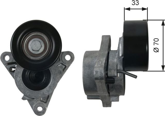 Натяжной ролик (натяжитель) приводного клинового зубчатого ремня Gates DriveAlign™. Артикул T39171