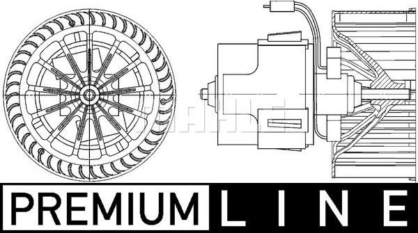 Вентилятор, мотор печки (отопителя) салона Mahle Premium. Артикул AB 30 000P