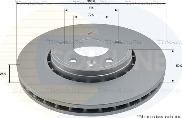 Тормозной диск Comline COATED. Артикул ADC1110V