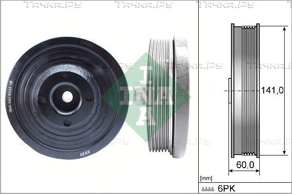 Шкив коленвала Ina для Ford S-MAX I 2006-2014. Артикул 544 0143 10