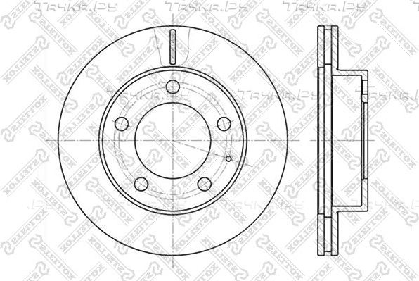 Тормозной диск Stellox передний для Mazda MX-6 1992-1997. Артикул 6020-3227V-SX