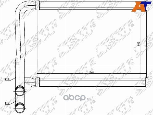 РАДИАТОР ОТОПИТЕЛЯ САЛОНА HYUNDAI ACCENT 05-KIA R (SAT). Артикул STHNA53950