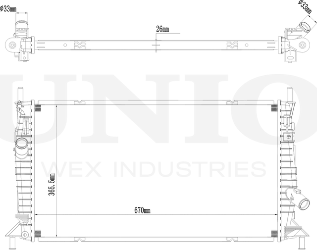 Радиатор двигателя (Unio). Артикул RAD-10073