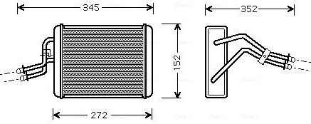 Радиатор отопителя (печки) AVA передний для Ford Transit VI 2000-2006. Артикул FD6317