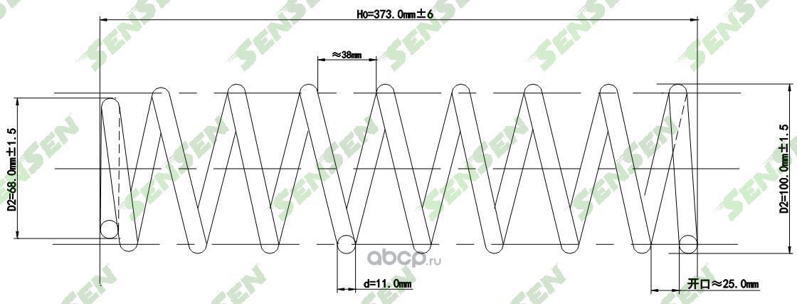 SCP10096 Пружина подвески задней RENAULT MEGANE 03 (Sensen). Артикул SCP10096