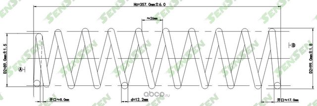 ПРУЖИНА ПОДВЕСКИ ЗАДНЕЙ HYUNDAI IX35, KIA SPORTAGE 2.0CRDI 10 (Sensen). Артикул SCP10092