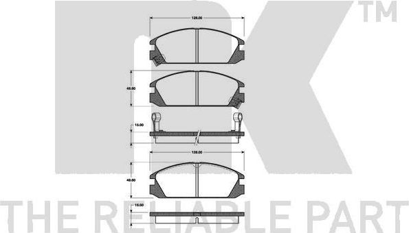 Тормозные колодки NK передние для Acura Integra I 1985-1989. Артикул 222607