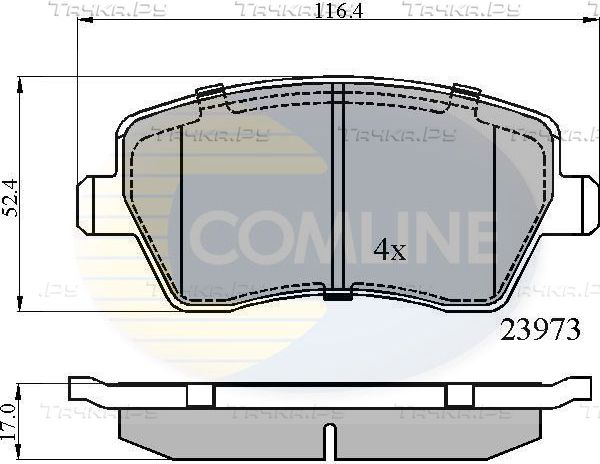 Тормозные колодки Comline Comline передние для Nissan Micra K12 2003-2010. Артикул CBP0984