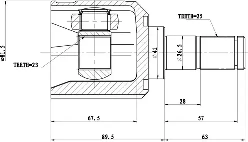 ШРУС внутренний (Zikmar). Артикул Z87818R