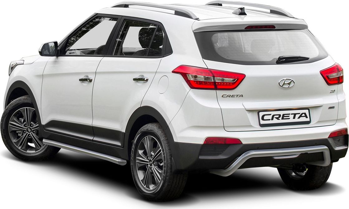 Защита Rival заднего бампера d57 скоба для Hyundai Creta I 2016-2021. Артикул R.2310.008