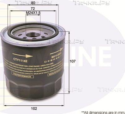 Масляный фильтр Comline для Toyota Estima II 2001-2006. Артикул CTY11142