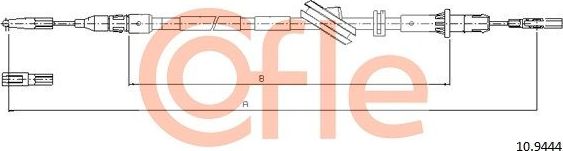 Трос ручника (тросик ручного тормоза) Cofle. Артикул 10.9444