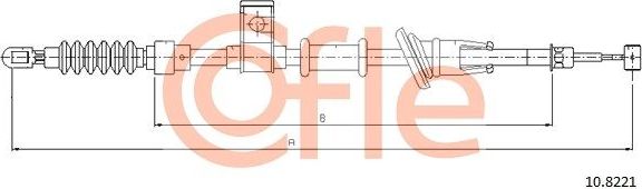 Трос ручника (тросик ручного тормоза) Cofle. Артикул 92.10.8221
