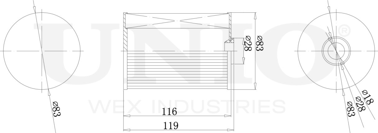 Фильтр топливный (Unio). Артикул FLT-50022