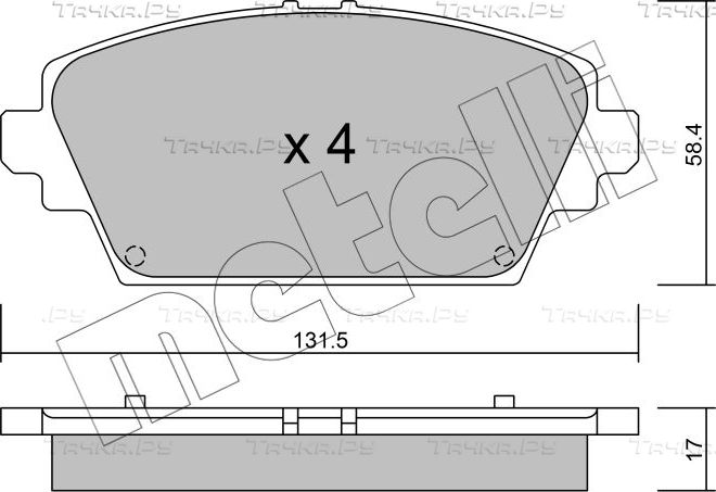 Тормозные колодки Metelli. Артикул 22-0464-0