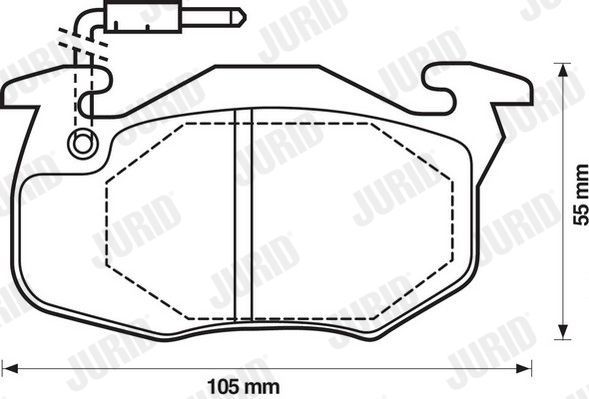 Тормозные колодки Jurid передние для Renault Espace II 1991-1996. Артикул 571333D