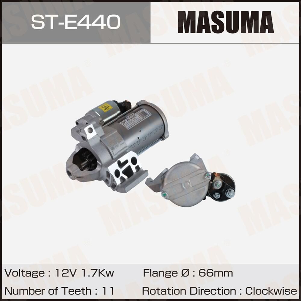 Стартер MASUMA, BMW / B38B15A (12V/1.7KW) Masuma. Артикул STE440