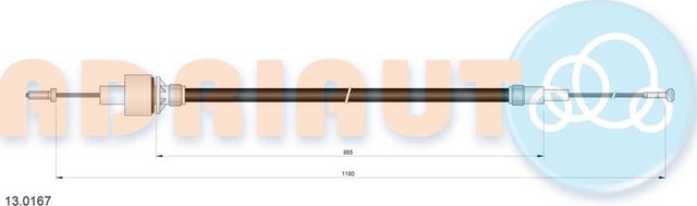 Трос сцепления Adriauto для Ford Sierra I 1987-1993. Артикул 13.0167