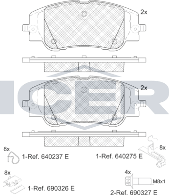 Тормозные колодки Icer. Артикул 182430-208