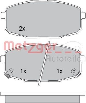 Тормозные колодки Metzger. Артикул 1170097