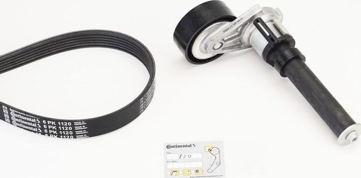 Приводной ремень поликлиновой с роликами (комплект) ContiTech. Артикул 6PK1120K2