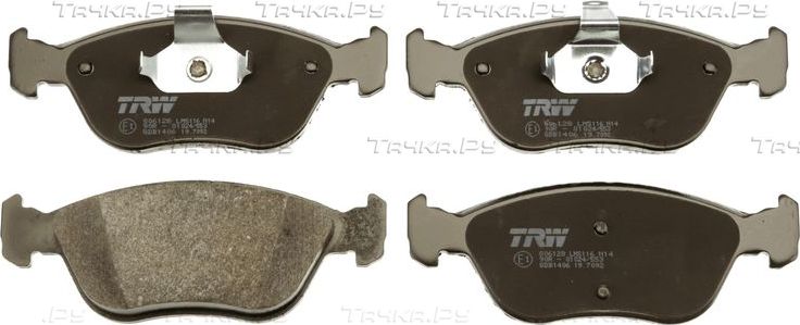 Тормозные колодки TRW передние для Volvo S70 1996-2000. Артикул GDB1406