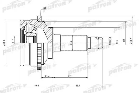 Шрус наружный (граната) Patron для Mazda 626 V (GF) 1997-2002. Артикул PCV2072