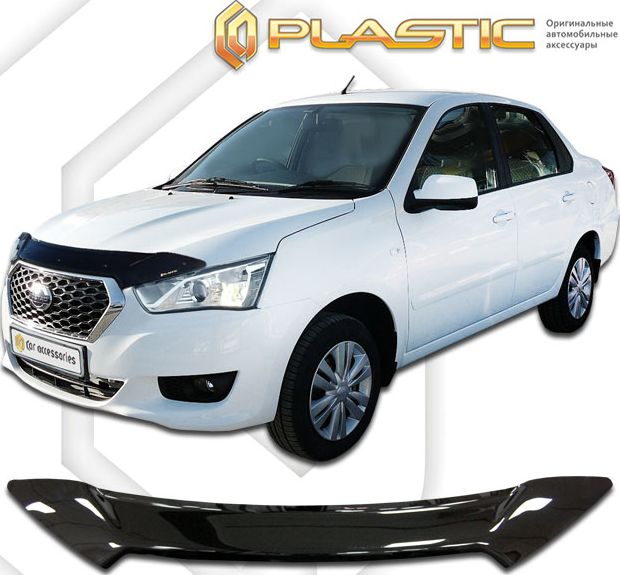 Дефлектор СА Пластик для капота (Classic черный) Datsun on-DO 2014-2020. Артикул 2010010110611