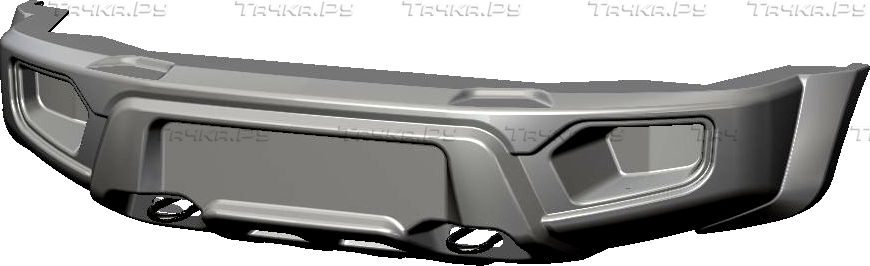 Бампер передний АВС-Дизайн для УАЗ Patriot 2014-2026. ЛЁГКИЙ, без оптики, под покраску. Артикул ABC.UAZ.FB.17P