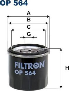 Масляный фильтр Filtron для Suzuki Jimny IV 2018-2024. Артикул OP 564