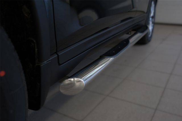 Защита порогов RusStal труба d76 с накладкой (вариант 1) для Nissan X-Trail T32 2015-2018. Артикул NXT-0020871