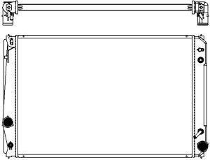 Радиатор охлаждения двигателя Sakura. Артикул 3461-8509