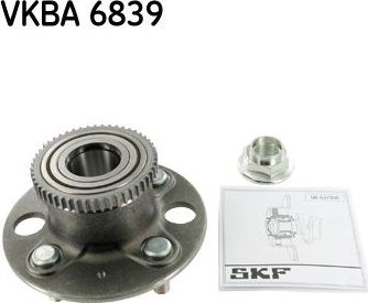 Ступица колеса с интегрированным подшипником SKF задняя для Honda Civic VII 2001-2005. Артикул VKBA 6839