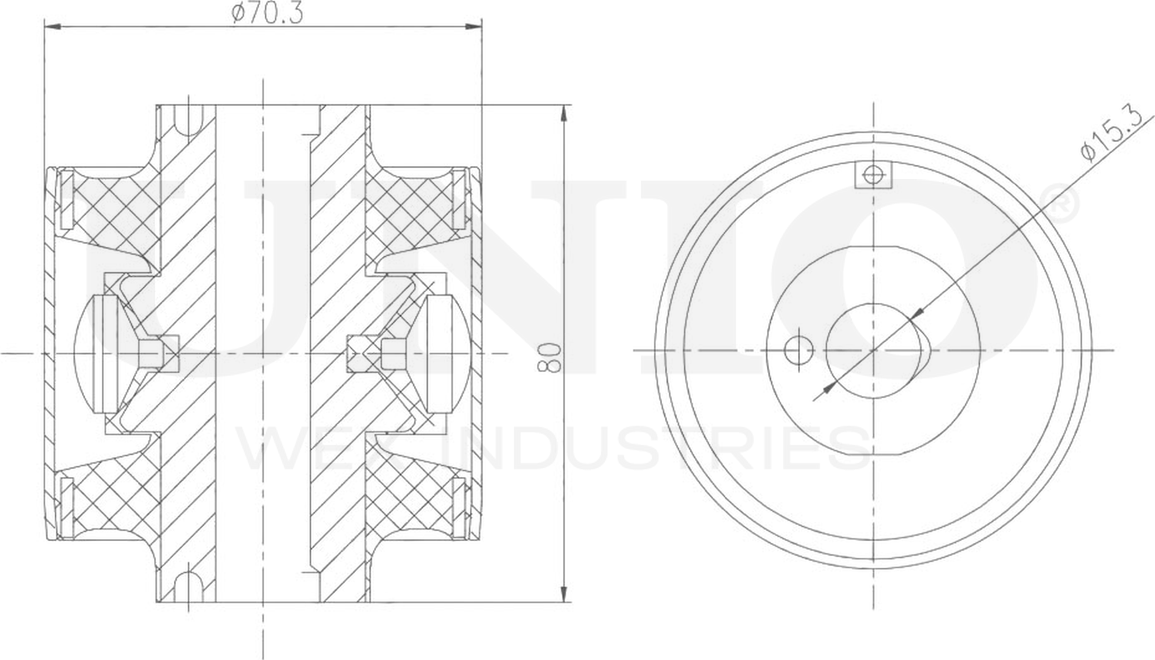 Сайлентблок рычага подвески (Unio). Артикул RMP-20586