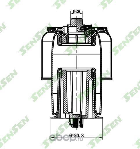ПНЕВМОБАЛЛОНПОДВЕСКИ BMW/MINI/RR F07&F11 535I 535IX N55 550I 550IX N63 (Sensen). Артикул SAR018