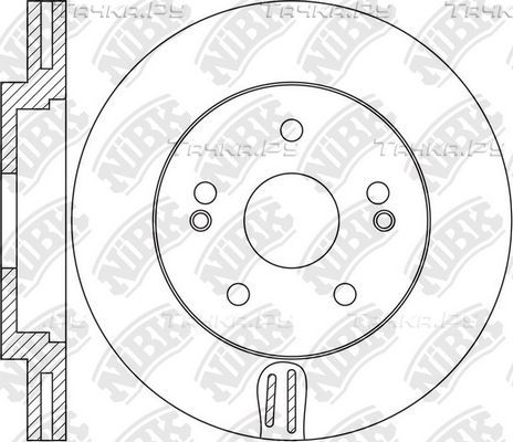 Тормозной диск NiBK передний для Hyundai i40 I 2011-2026. Артикул RN1644