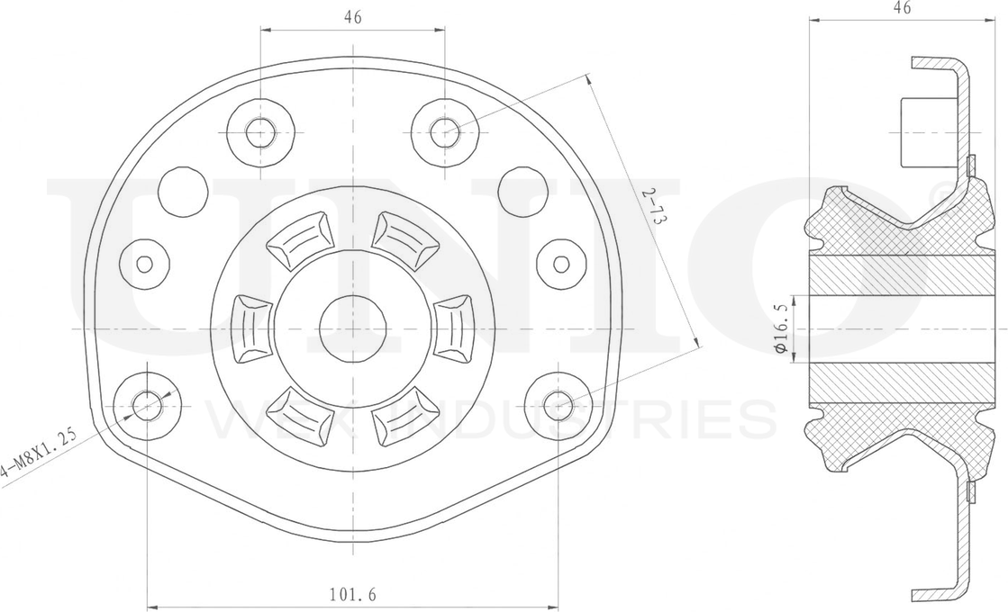 Опора амортизационной стойки (Unio). Артикул RMP-13124