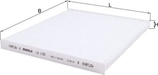 Салонный фильтр Mahle для Jeep Cherokee V (KL) 2013-2026. Артикул LA 1159