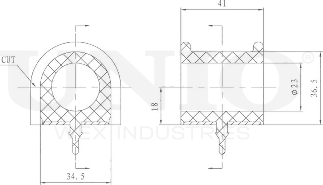 Втулка стабилизатора (Unio). Артикул RMP-10057
