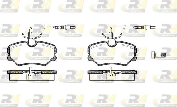 Тормозные колодки RoadHouse передние для Peugeot 405 1987-1996. Артикул 2262.12